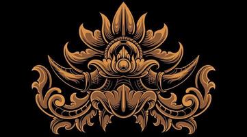 Beautiful carved decorative ornaments Vector design for elements editable colors