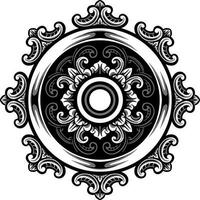 Line art of beautiful carved decorative ornament vector