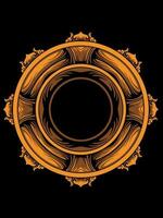 Beautiful carved decorative ornaments Vector design for elements editable colors