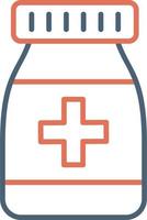 Medicine bottle vector icon