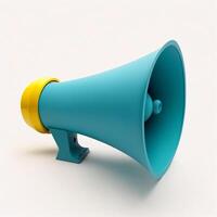 Colorful megaphone illustration, background. photo