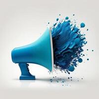 Colorful megaphone illustration, background. photo