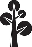 tree icon symbol image vector, illustration of the tree botany in black image vector