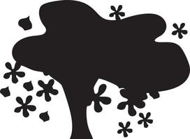 tree icon symbol image vector, illustration of the tree botany in black image vector