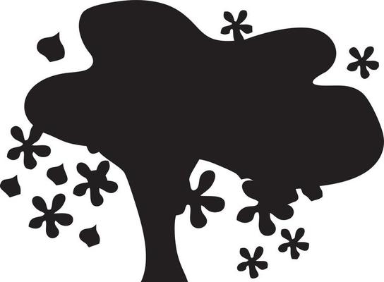 tree icon symbol image vector, illustration of the tree botany in black image
