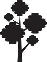 tree icon symbol image vector, illustration of the tree botany in black image vector