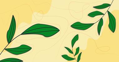 Vector minimalist abstract leaves illustration pattern background