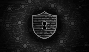 Modern Cybersecurity Technology Background with padlock vector