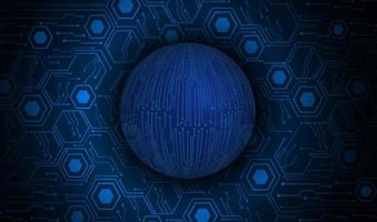 Modern Holographic Globe on Technology Background vector