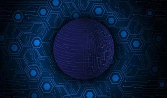 Modern Holographic Globe on Technology Background vector