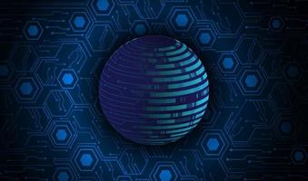 Modern Holographic Globe on Technology Background vector