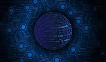 Modern Holographic Globe on Technology Background vector