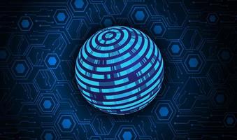 Modern Holographic Globe on Technology Background vector