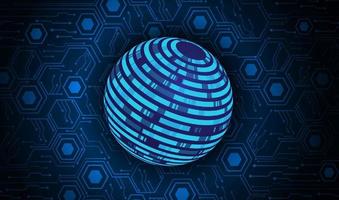 Modern Holographic Globe on Technology Background vector