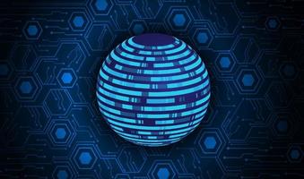 Modern Holographic Globe on Technology Background vector