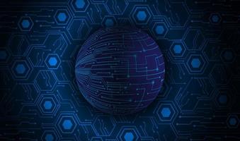 Modern Holographic Globe on Technology Background vector