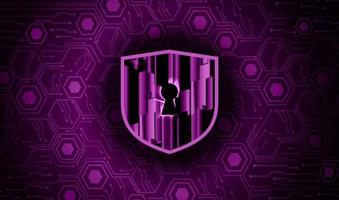 Modern Cybersecurity Technology Background with padlock vector