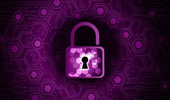 Modern Cybersecurity Technology Background with padlock vector