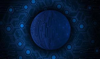 Modern Holographic Globe on Technology Background vector