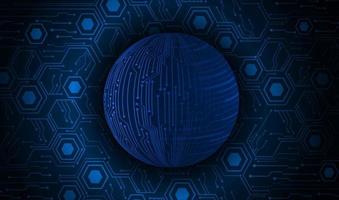 Modern Holographic Globe on Technology Background vector