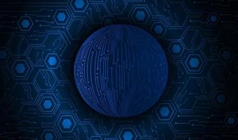 Modern Holographic Globe on Technology Background vector