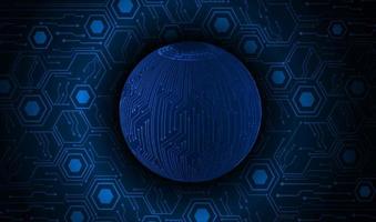 Modern Holographic Globe on Technology Background vector