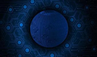 Modern Holographic Globe on Technology Background vector