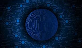 Modern Holographic Globe on Technology Background vector