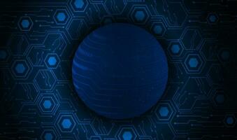 Modern Holographic Globe on Technology Background vector