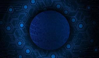 Modern Holographic Globe on Technology Background vector