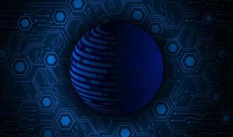 Modern Holographic Globe on Technology Background vector