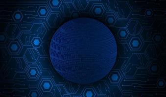 Modern Holographic Globe on Technology Background vector