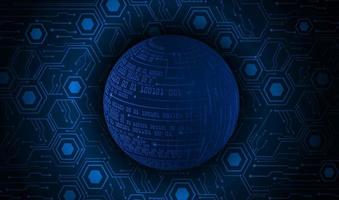 Modern Holographic Globe on Technology Background vector