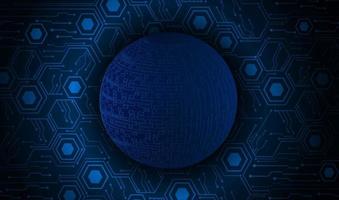 Modern Holographic Globe on Technology Background vector