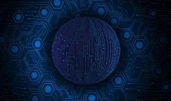 Modern Holographic Globe on Technology Background vector