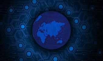 Modern Holographic Globe on Technology Background vector