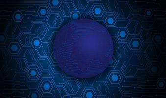 Modern Holographic Globe on Technology Background vector