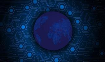 Modern Holographic Globe on Technology Background vector