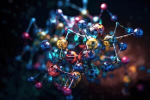 colorful psychedelic trip brain neural network photo