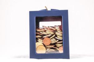 Blue coin box photo