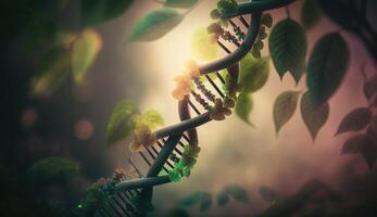 human dna gene green nature concept photo