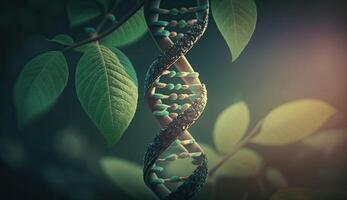 human dna gene green nature concept photo