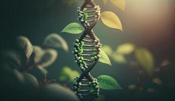 human dna gene green nature concept photo