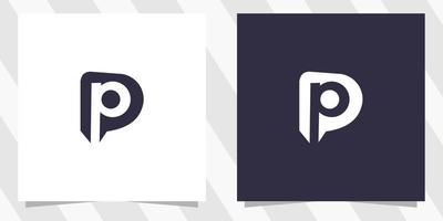 letter p logo design template vector