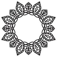 mandala marco con resumen floral ornamento vector
