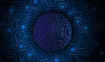 Modern Holographic Globe on Technology Background vector