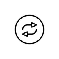 repeat icon vector. perfect for multimedia player interface button and any purposes vector