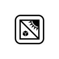 protect from heat symbol for package signs vector