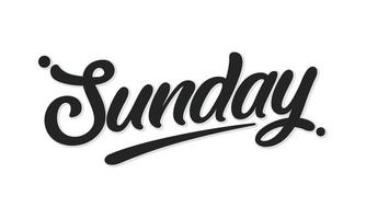 Sunday typography logo design vector