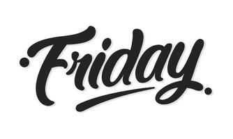 Friday typography logo design vector